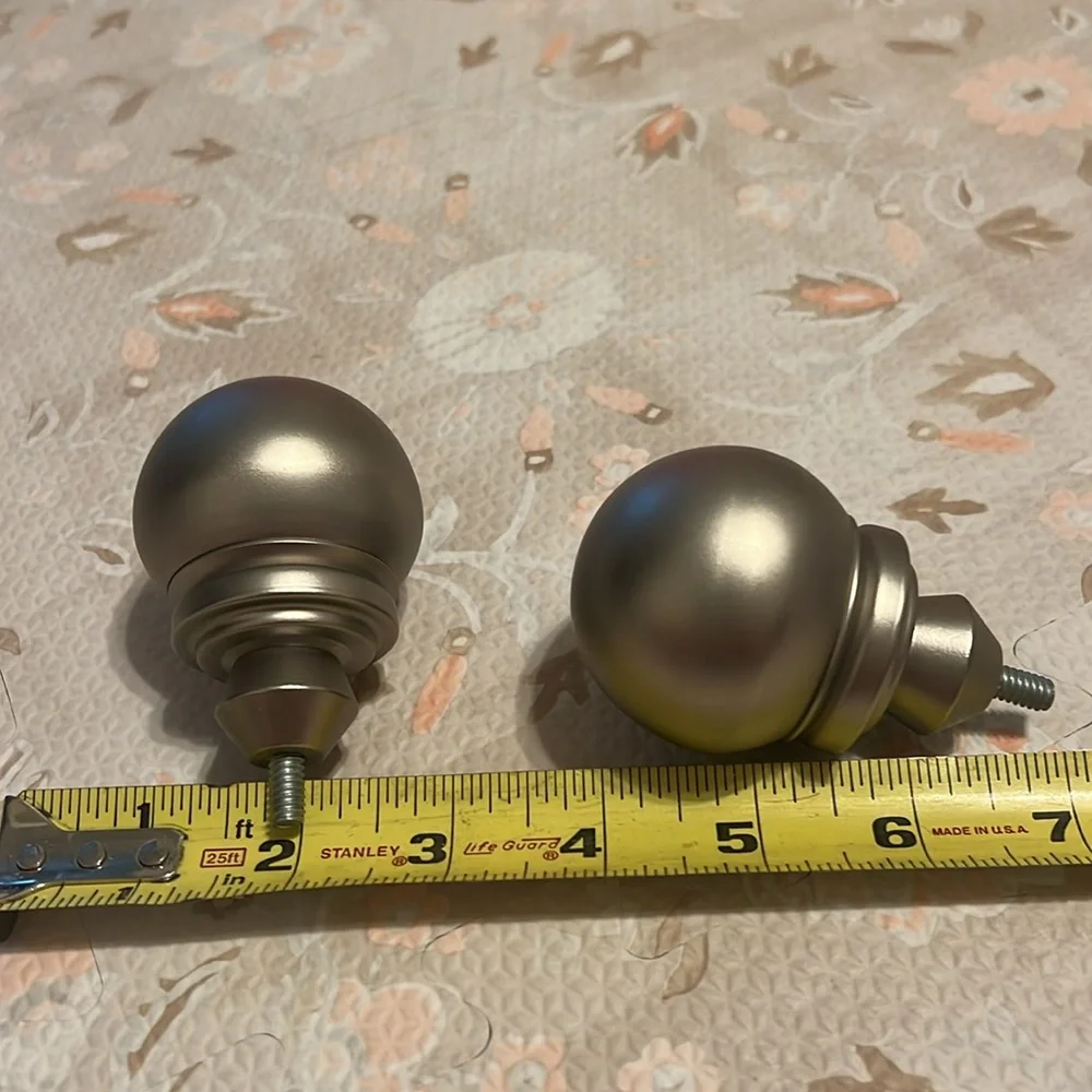 Pottery Barn brushed nickel‎ finials